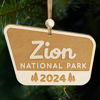Picture of Wood National Park Ornaments, Zion Park Ornament, USA National Park Gifts for Travelers, Adventurers, Christmas National Parks Decor for Christmas Tree, 2024 Keepsake, Gifts for Hiking Lovers