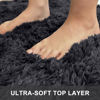 Picture of OLANLY 2x4 Machine Washable Runner Rugs for Hallway, Soft Fluffy Shaggy Bedside Rugs for Bedroom, Living Room, Indoor Floor Carpet for Kids Girls and Boys, Nursery Rooms, Home Decor Aesthetic, Black