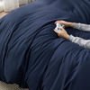 Picture of Bedsure Navy Blue Duvet Cover Full Size - Soft Double Brushed Duvet Cover for Kids with Zipper Closure, 3 Pieces, Includes 1 Duvet Cover (80"x90") & 2 Pillow Shams, NO Comforter