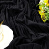 Picture of Socomi Cheesecloth Table Runner 10ft Gauze Boho Rustic Mauve Cheese Cloth Table Runner for Baby Shower Decoration Wedding Easter Summer Table Runner 10 pcs Black