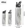 Picture of BJPKPK Insulated Water Bottles with Straw Lid, 40oz Stainless Steel Water Bottles with 3 Lids, Large Metal Water Bottle, BPA Free Leakproof Thermos Water Bottle for Sports & Gym- White Birch
