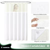 Picture of Dynamene Extra Long Shower Curtain, 84 Inch Long Waffle Fabric Shower Curtain for Bathroom, Tall Waterproof Cloth Shower Curtain Liner Set with Hook, Snap in Liner, Mesh Top Window, Beige, 72x84