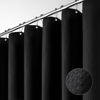Picture of Dynamene 60 inch Stall Shower Curtain - Waffle Weave Heavy Duty Thick Fabric Shower Curtains for Bathroom,Weighted Hotel Spa Luxury Cloth Bath Curtain Set with 10 Plastic Hooks,60x72, Black