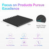 Picture of JBER 12 Pack Sound Proof Foam Panels, 1" X 12" X 12" Self-Adhesive Acoustic Foam Panels, Acoustic Panels Wedges High Density, Soundproof Wall Panels for Treatment Home Studio - Black