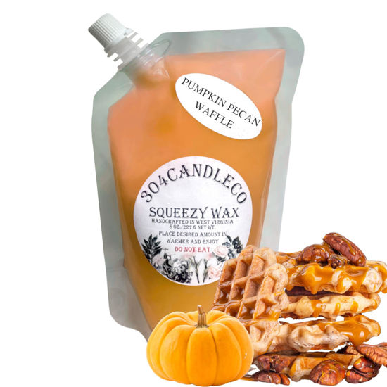 Picture of 304CandleCo Large 8 oz Squeezable Wax Melt Candle -31 SCENTS - Pumpkin Pecan Waffles - Highly Fragrant & Hand-Crafted - Easy Mix & Match - 100% American Made - Perfect for Wax Warmers