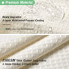 Picture of Dynamene Extra Wide Shower Curtain-108 Inch Wide Waffle Weave Weighted Thick Cloth Bathroom Shower Curtain, Neutral Heavy Duty Hotel Bath Curtain Set with 18 Plastic Hooks,108x72, Cream/Ivory