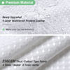 Picture of Dynamene Stall Fabric Shower Curtain - 54 inch Wide Waffle Weave Weighted Thick Cloth Shower Curtains for Bathroom, Heavy Duty Hotel Spa Luxury Bath Curtain Set with 10 Hooks, 54x72, White