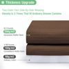 Picture of Dynamene Long Fabric Shower Curtain - 78 inch Long Waffle Weave Weighted Cloth Shower Curtains for Bathroom, Neutral Heavy Duty Hotel Spa Luxury Bath Curtain Set with 12 Plastic Hooks,72x78, Brown