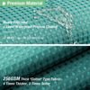 Picture of Dynamene Long Fabric Shower Curtain - 78 inch Long Waffle Weave Weighted Cloth Shower Curtains for Bathroom, Heavy Duty Hotel Spa Luxury Bath Curtain Set with 12 Plastic Hooks,72x78, Seaweed Green