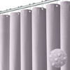 Picture of Dynamene Extra Long Shower Curtain - 84 Inch Long Waffle Weave Heavy Duty Fabric Bathroom Shower Curtain, Neutral Weighted Hotel Thick Bath Curtain Set with 12 Plastic Hooks,72x84, Lavender