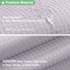 Picture of Dynamene Extra Long Shower Curtain - 84 Inch Long Waffle Weave Heavy Duty Fabric Bathroom Shower Curtain, Neutral Weighted Hotel Thick Bath Curtain Set with 12 Plastic Hooks,72x84, Lavender