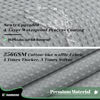 Picture of Dynamene 78 Inch Long Shower Curtain, Tall Waffle Fabric Shower Curtains for Bathroom, Hotel Waterproof Cloth Shower Curtain Liner Set with Hooks, Snap in Liner, Mesh Top Window, Dark Grey, 72x78