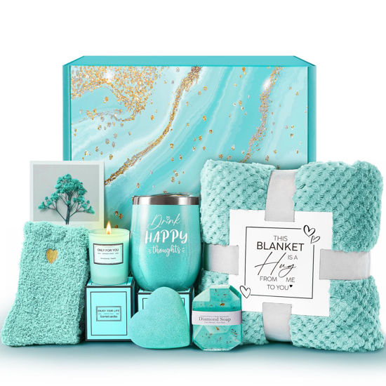 Picture of Christmas Gifts for Women, Get Well Soon Gifts Self Care Gifts, Gardenia Spa Gift Basket Care Package with Blanket, Valentines Mothers Day Birthday Gifts for Women Mom Wife Girlfriend Best Friend Her