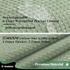 Picture of Dynamene 78 Inch Long Shower Curtain, Tall Waffle Fabric Shower Curtains for Bathroom, Hotel Waterproof Cloth Shower Curtain Liner Set with Hooks, Snap in Liner, Mesh Top Window, Sage Green, 72x78