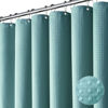 Picture of Dynamene 60 inch Stall Shower Curtain - Waffle Weave Heavy Duty Thick Fabric Shower Curtains for Bathroom,Weighted Hotel Spa Luxury Cloth Bath Curtain Set with 10 Plastic Hooks,60x72, Teal/Turquoise