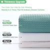 Picture of Dynamene Extra Long Shower Curtain,84 Inch Long Waffle Weave Weighted Thick Cloth Bathroom Shower Curtain, Neutral Heavy Duty Hotel Bath Curtain Set with 12 Plastic Hooks,72x84,Teal