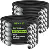 Picture of GearIT XLR to XLR Microphone Cable (6 Feet, 10-Pack) XLR Male to Female Mic Cable 3-Pin Balanced Shielded XLR Cable for Mic Mixer, Recording Studio, Podcast - Black, 6ft, 10 Pack