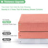 Picture of Dynamene Coral Fabric Shower Curtain - Waffle Weave Textured Heavy Duty Cloth Shower Curtains for Bathroom, 256GSM Hotel Luxury Weighted Bath Curtain Set with 12 Hooks,72x72, Coral