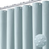 Picture of Dynamene Long Fabric Shower Curtain - 78 inch Long Waffle Weave Weighted Cloth Shower Curtains for Bathroom, Neutral Heavy Duty Hotel Spa Luxury Bath Curtain Set with 12 Plastic Hooks,72x78, Fog Blue