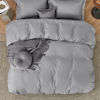 Picture of Bedsure Grey Duvet Cover Queen Size - Soft Double Brushed Duvet Cover for Kids with Zipper Closure, 3 Pieces, Includes 1 Duvet Cover (90"x90") & 2 Pillow Shams, NO Comforter