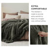 Picture of Bedsure Fluffy Olive Green Throw Blanket Gifts for Women, Men, Soft Fleece Cozy Fuzzy Sherpa Plush Warm Minky Thick Faux Fur Throws for Couch, Dark Green Decor Valentines Blanket Gifts for Her, 50x60