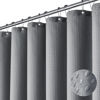 Picture of Dynamene Extra Long Shower Curtain,96 Inch Long Waffle Weave Weighted Thick Cloth Bathroom Shower Curtain, Neutral Heavy Duty Hotel Bath Curtain Set with 12 Plastic Hooks,72x96,Grey/Gray