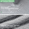 Picture of Dynamene Extra Wide Shower Curtain - 180 Inch Wide Waffle Weave Weighted Thick Cloth Bathroom Shower Curtain, Neutral Heavy Duty Hotel Bath Curtain Set with 32 Plastic Hooks,180x72, Grey/Gray