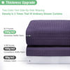 Picture of Dynamene Long Fabric Shower Curtain - 78 inch Long Waffle Weave Heavy Duty Cloth Shower Curtains for Bathroom, Neutral Weighted Hotel Spa Luxury Bath Curtain Set with 12 Plastic Hooks,72x78, Purple