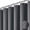 Picture of Dynamene Stall Fabric Shower Curtain, 48 inch Wide Waffle Weave Weighted Thick Cloth Shower Curtain for Bathroom, Neutral Heavy Duty Hotel Spa Luxury Bath Curtain Set, 8 Hooks, 48x72, Charcoal Grey