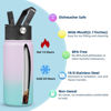 Picture of BJPKPK Insulated Water Bottles with Straw Lid, 18oz Stainless Steel Metal Water Bottle, Cold & Hot Water Bottle with 3 Lids, Leak Proof BPA Free Travel Cup, Wide Mouth Flasks, Thermos -Oasis