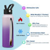Picture of BJPKPK Insulated Water Bottles with Straw Lid, 40oz Cold & Hot Water Bottle, Stainless Steel Metal Water Bottle with 3 Lids, Reusable Thermos, Cups, Mugs for Daily Water Intake-Violet