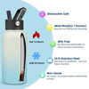 Picture of BJPKPK Insulated Water Bottles with Straw Lid, 27oz Stainless Steel Water Bottle with 3 Lids, Leak Proof BPA Free Metal Thermos Mug, Sports Water Bottle Keep Cold & Hot-Mint