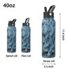 Picture of BJPKPK Insulated Water Bottles with Straw Lid, 40oz Large Water Bottle, Stainless Steel Metal Water Bottle with 3 Lids, Reusable Thermos Bottle, Cold & Hot Water Bottle for Sports, Gym-Ocean