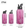 Picture of BJPKPK Insulated Water Bottles with Straw Lid, 27oz Stainless Steel Water Bottle with 3 Lids, Leak Proof BPA Free Metal Thermos Mug, Sports Water Bottle Keep Cold & Hot- Wood Pink