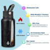 Picture of BJPKPK Insulated Water Bottles with Straw Lid, 27oz Stainless Steel Water Bottle with 3 Lids, Leak Proof BPA Free Metal Thermos Mug, Sports Water Bottle Keep Cold & Hot-Midnight