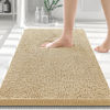 Picture of Smiry Luxury Chenille Bathroom Rugs 30x20, Extra Soft and Absorbent Shaggy Bath Mat, Machine Washable, Non-Slip Plush Carpet Runner for Tub, Shower, and Floor, Home Decor Accessories, Beige