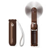 Picture of JISULIFE Handheld Mini Fan, 3 IN 1 Hand Fan, USB Rechargeable Small Pocket Fan [12-19 Working Hours] with Power Bank, Flashlight, Portable Fan for Travel/Summer/Concerts/Lash, Gifts for Women(Brown)