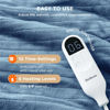 Picture of Bedsure Electric Blanket Full Size - Soft Flannel Heated Blanket, Fast Heating with 10 Time Settings & 6 Heat Settings, Warm Gift for Grandma (72x84 inches, Blue)