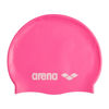 Picture of Arena Classic Unisex Soft Silicone Swim Cap for Women and Men, Intensive Training and Racing Comfortable Non-Slip Long Hair Swimming Hat, Bright Pink