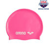 Picture of Arena Classic Unisex Soft Silicone Swim Cap for Women and Men, Intensive Training and Racing Comfortable Non-Slip Long Hair Swimming Hat, Bright Pink