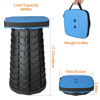 Picture of Boreeman Collapsible Stool, Square Portable Stool, Lightweight Yet More Sturdy with Load Capacity 400lbs, Upgraded Foldable Stool for Camping Fishing Hiking BBQ (Square Blue)