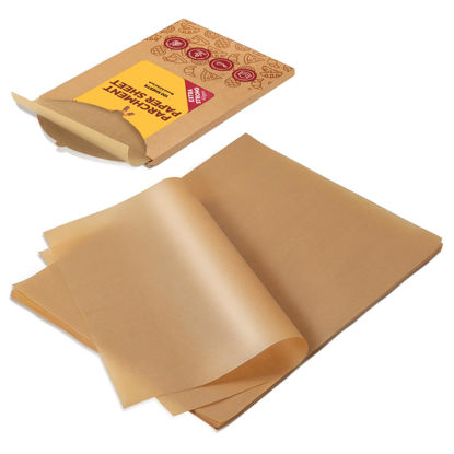 Picture of Katbite 120Pcs 8x12 inches Parchment Paper Sheets, Heavy Duty Unbleached Baking Paper, Pre-cut Parchment Paper for Baking, Air Fryer, Grilling, Steaming