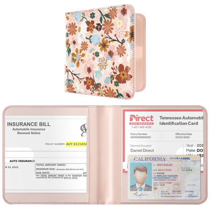 Picture of CoBak Car Registration and Insurance Holder - Vehicle Glove Box Car Organizer, Auto Truck Comparment Accessories Case for Essential Document, Driver License, Cards