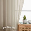 Picture of OWENIE Taupe Sheer Curtains 84 inches Long for Bedroom Living Room 2 Panels Set, Rod Pocket Solid Taupe Curtains, Soft Touch Elegant Voile Curtains & Drapes for Nursery, 42"x84", 2 Pcs
