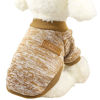 Picture of Jecikelon Dog Clothes Dogs Sweater Soft Puppies Clothing Winter Puppy Sweaters Warm Outfit for Dogs Small XXS XS Cat Apparel (Khaki, S)