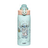 Picture of Zak Designs Disney Sage Kids Water Bottle For School or Travel, 19oz Stainless Steel Water Bottle With Straw, Handle, and Leak-Proof, Pop-Up Spout Cover (Stitch)