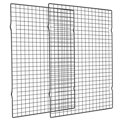 Picture of Briout Cooling Rack for Baking, 2-Pack 16x10 Inches Baking Rack, Thick Wire Cookie Rack for Cooking, Roasting, Grilling, Drying, Oven Safe, Fits Half Sheet Pan, Black