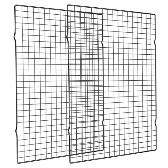 Picture of Briout Cooling Rack for Baking, 2-Pack 16x10 Inches Baking Rack, Thick Wire Cookie Rack for Cooking, Roasting, Grilling, Drying, Oven Safe, Fits Half Sheet Pan, Black