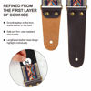 Picture of Nefelibata Guitar Strap, Vintage Cotton Guitar Straps with Genuine Leather Ends for Bass, Electric & Acoustic Guitars, Free Strap Button, 1 Pair Strap Locks and 4 Guitar Picks