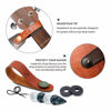 Picture of Nefelibata Guitar Strap, Vintage Jacquard Weave Cotton Guitar Straps with Genuine Leather Ends for Bass, Electric & Acoustic Guitars, Free Strap Button, 2 Strap Locks and 4 Guitar Picks